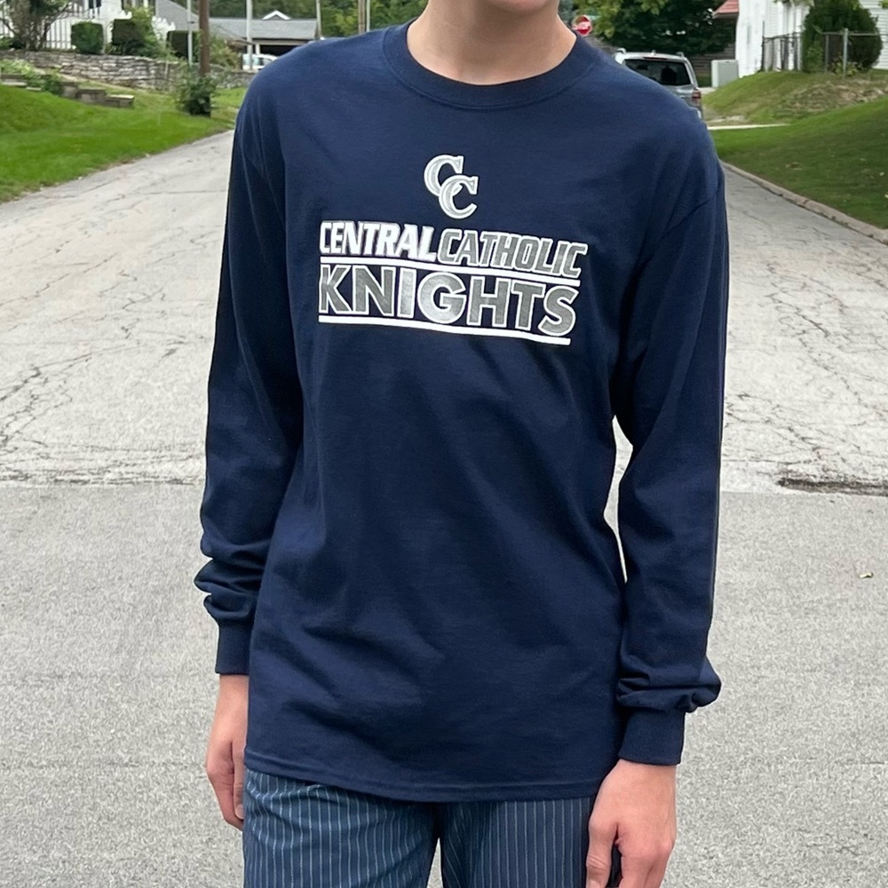 Central Catholic Navy LS Tee! NEW!